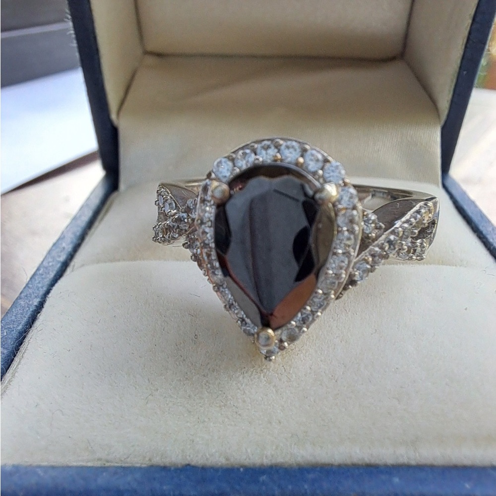 Sterling Silver Hematite Cluster Ring
